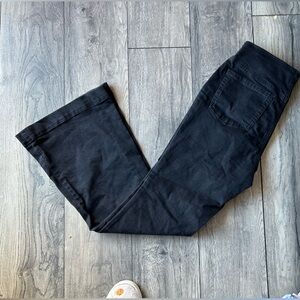 Black pull on flare jeans